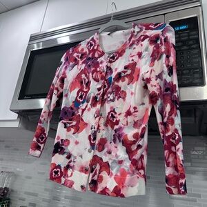 Karen Millen Pink and White Floral Knit